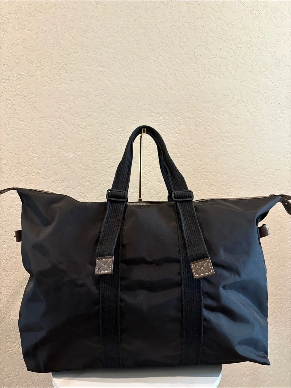 Dunhill Black Men’s Weekend Travel Tote Bag Nylon